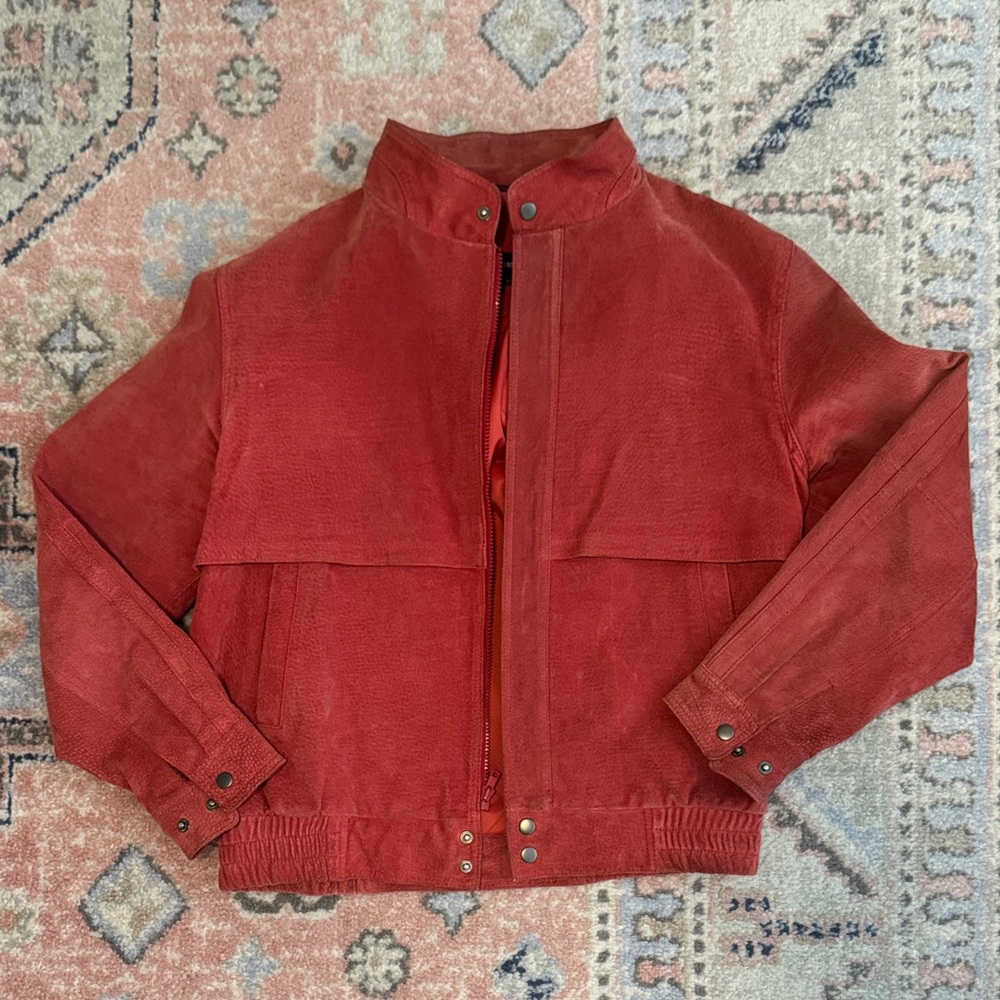 Members Only Red Suede Jacket size 42